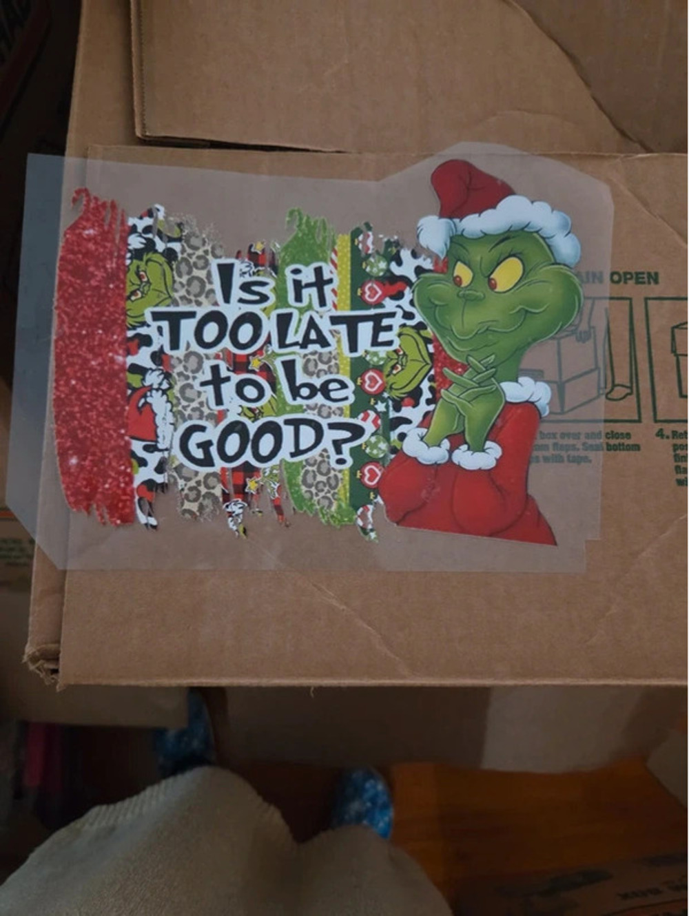 It's not Too late too be good grinch iron